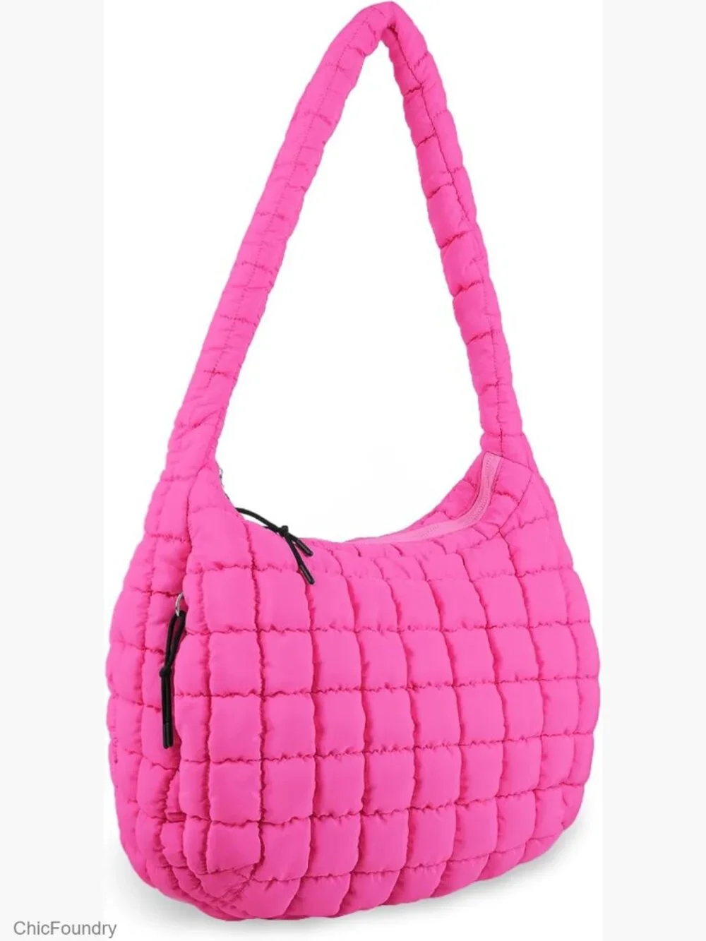 Quilted Puffer Tote Bag Crossbody Shoulder Hobo Lightweight Nylon Carryall